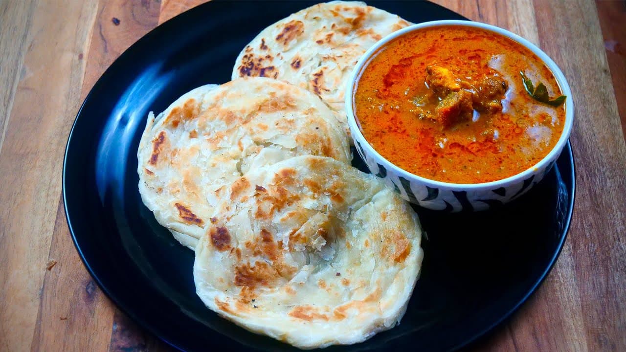 Parotta with Mutton Curry