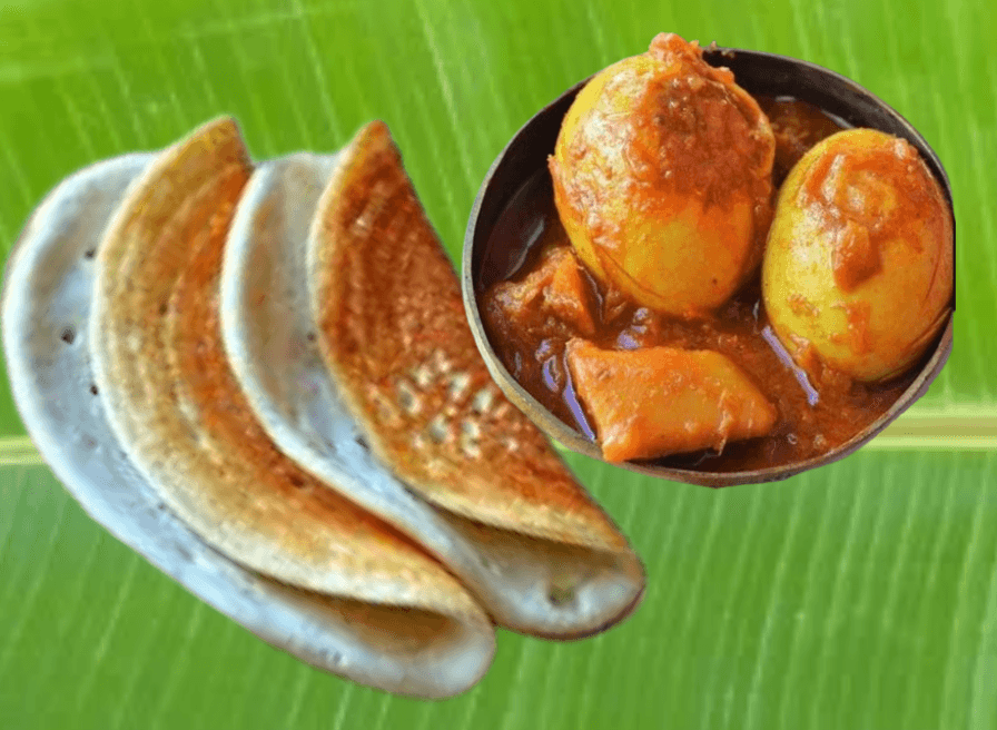 Kal Dosa With Egg Curry